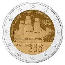 Estónia 2€ 200 anos descoberta da Antártida 2020