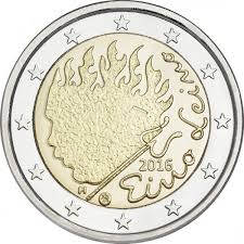 Finlândia 2€ 90º Aniv da morte de Eino Leino 2016