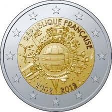 França 2€ 10 anos do Euro 2012 