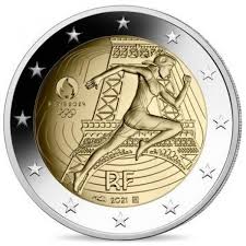 França 2€ Jogos Olímpicos 2024 - 2021 (alvéolo)