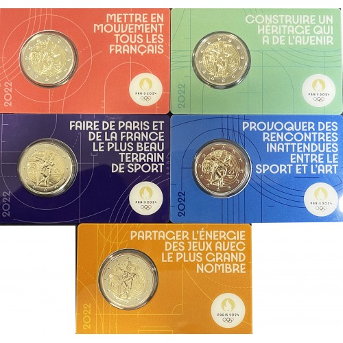 França 2€ Jogos Olímpicos 2024 - 2022 (5 coincard)