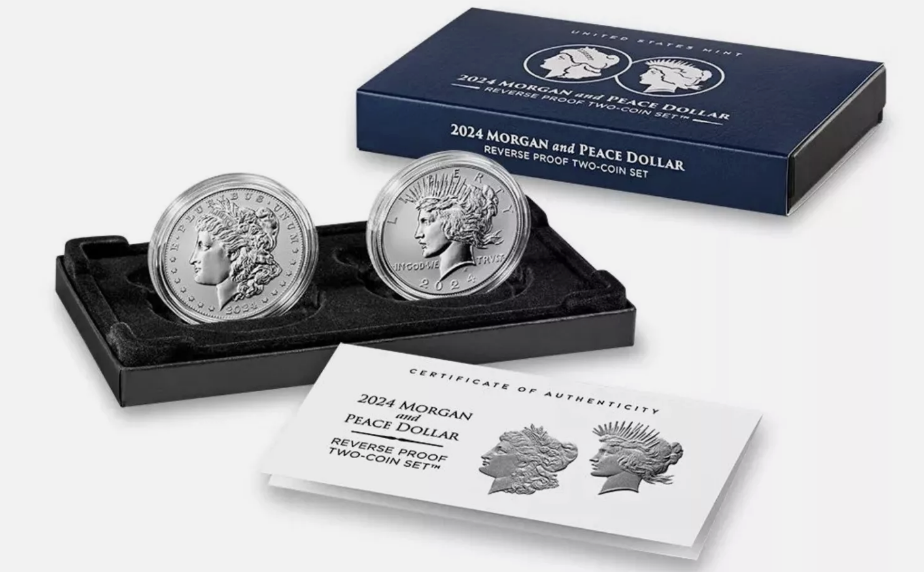 USA 2 x 1 Dollar Morgan and Peace Dollar 2024 