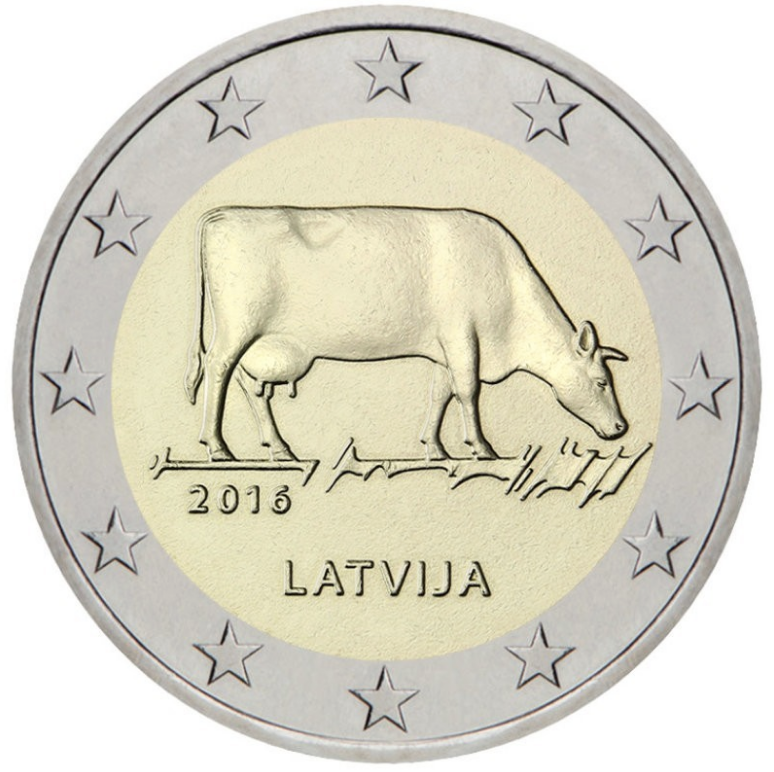 Letónia 2€ Indústria Agrária 2016