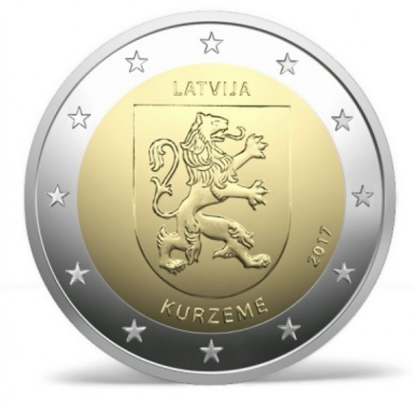 Letónia 2€ Região Kurzeme 2017