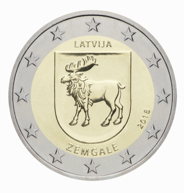 Letónia 2€ Região Zemgale 2018