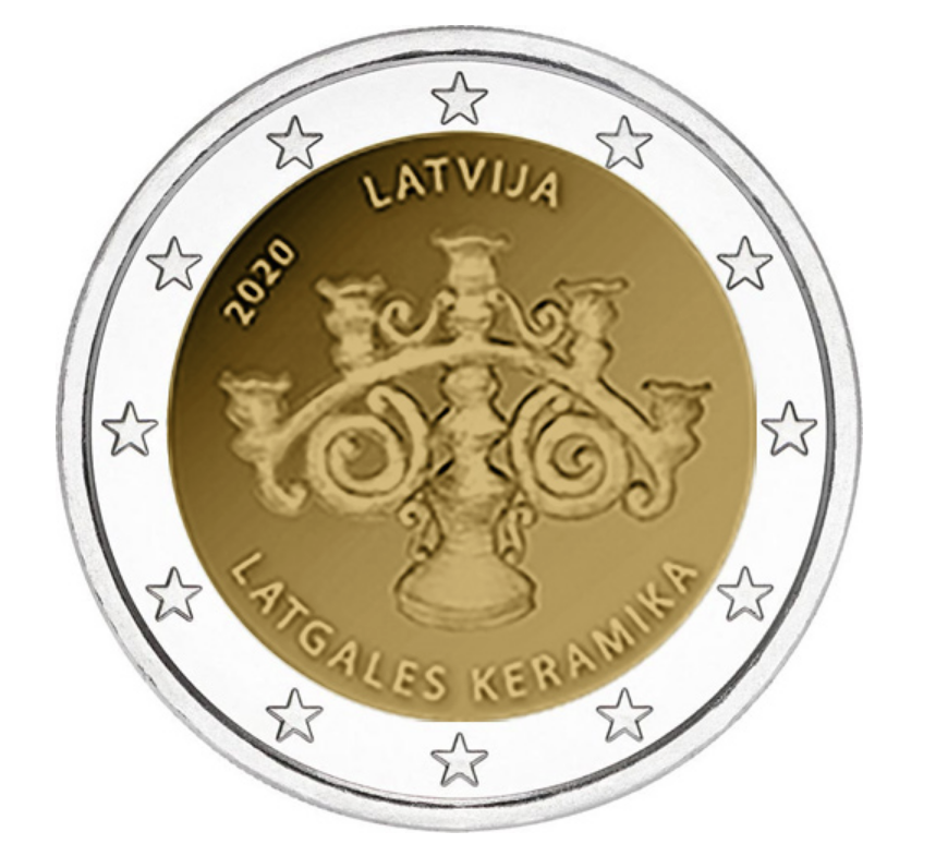 Letónia 2€ Cerâmica 2020