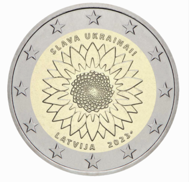 Letónia 2€ Glória à Ucrânia 