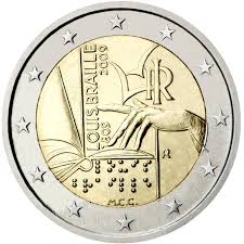 Itália 2€ Louis Braille 2009