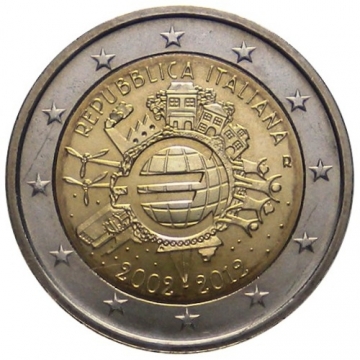 Itália 2€ 10 anos do Euro 2012