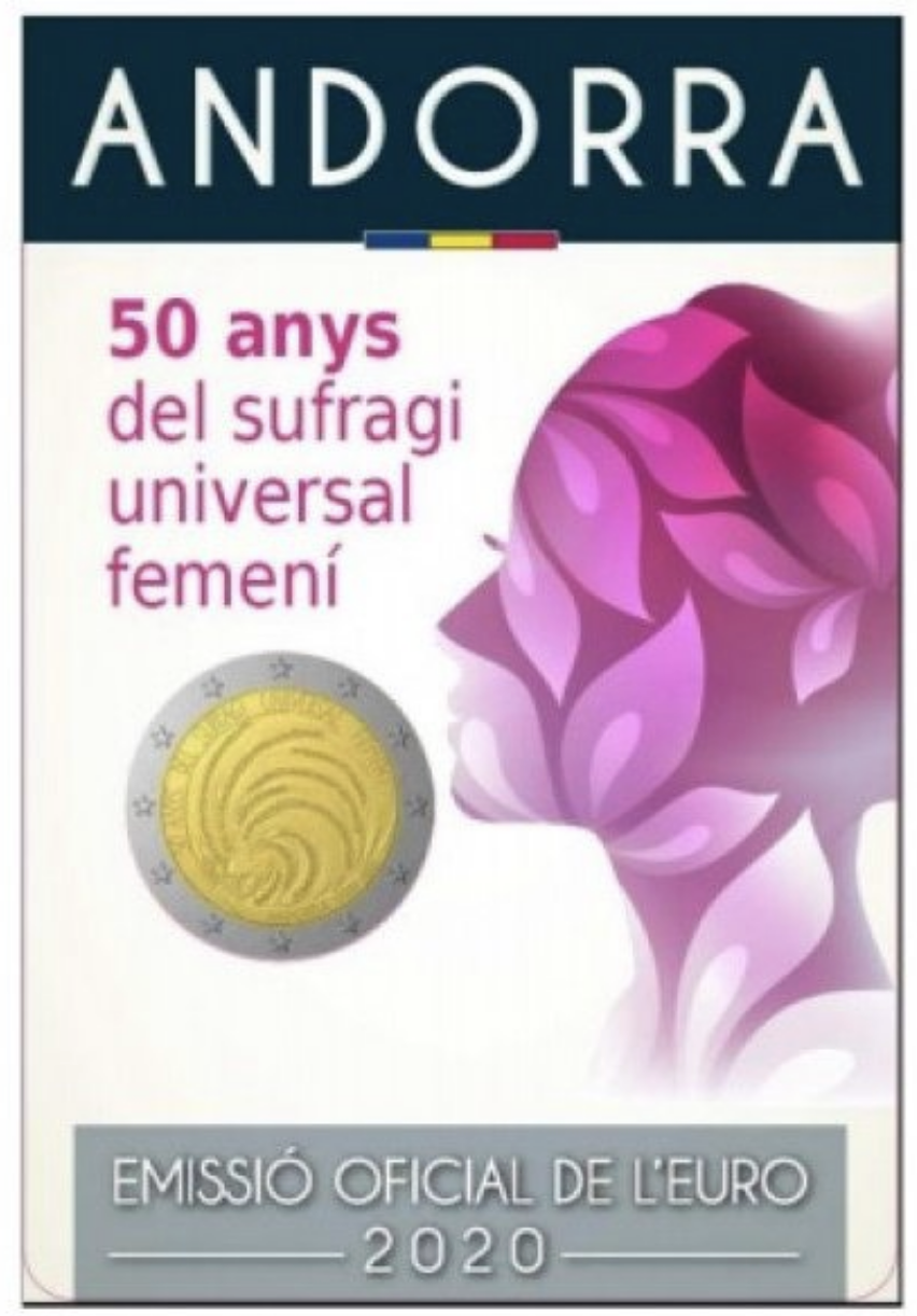Andorra 2€ 50 Anos do Sufrágio Universal Feminino 2020