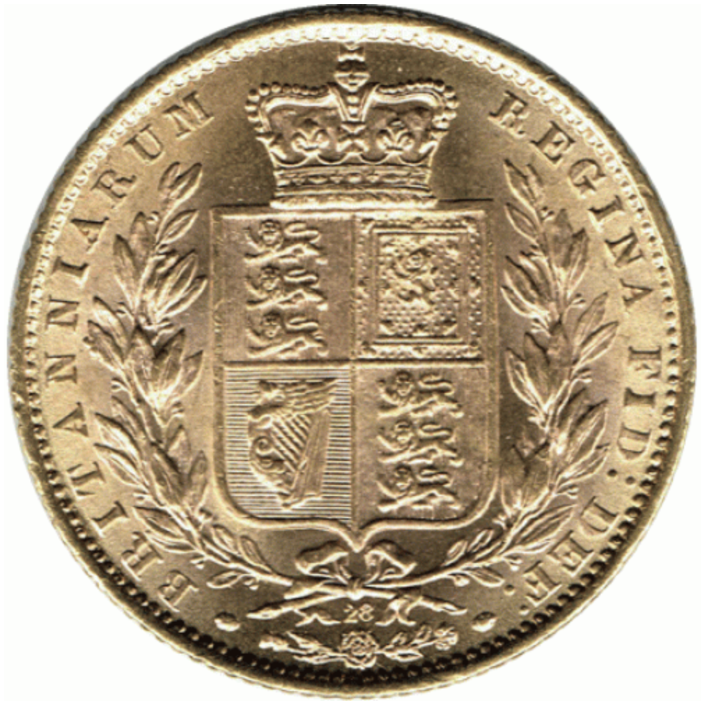 Libra (Sovereign) Victoria Brasão Ouro