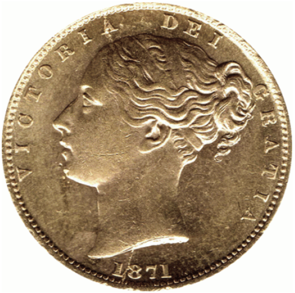 Libra (Sovereign) Victoria Brasão Ouro