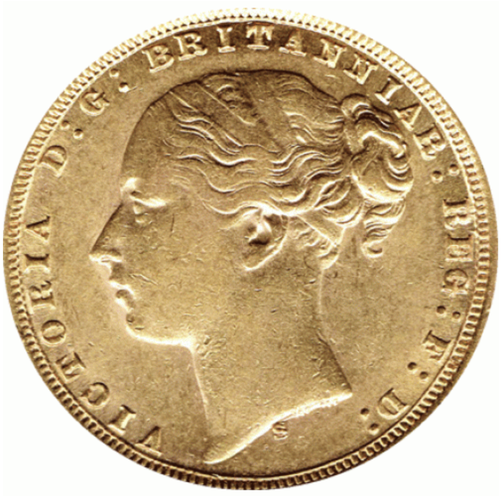 Libra (Sovereign) Victoria Solteira Ouro