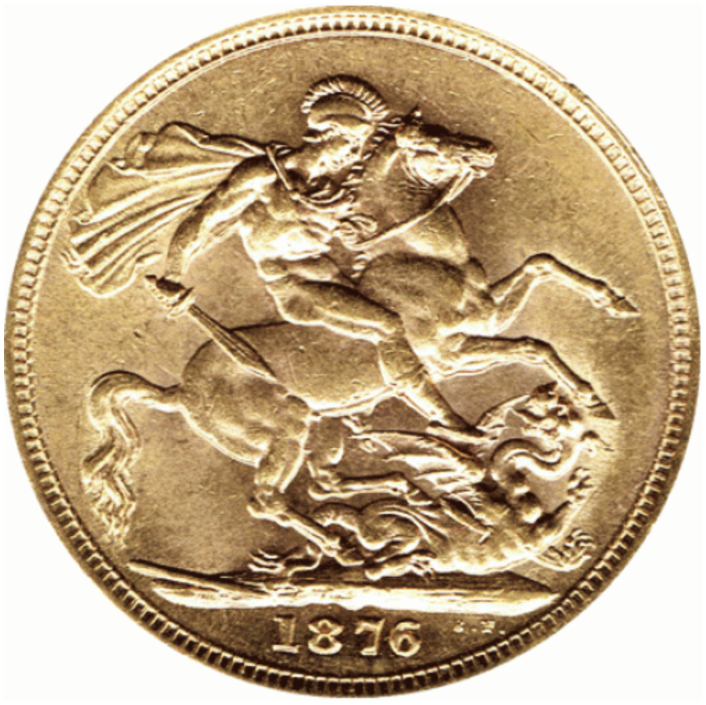 Libra (Sovereign) Victoria Solteira Ouro