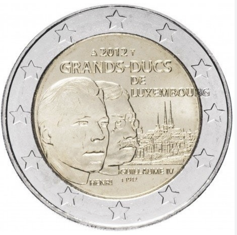 Luxemburgo 2€ 100 anos da Morte William IV 2012