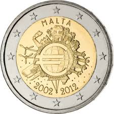 Malta 2€ 10 anos do Euro 2012