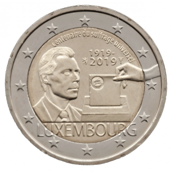 Luxemburgo 2€ 100 Anos do Sufrágio Universal 2019