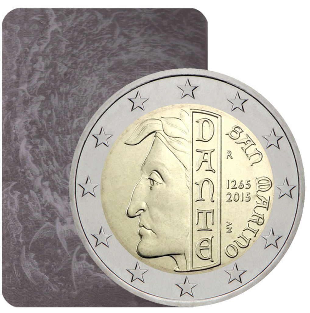 São Marino 2€ 750 Anos Dante Alighieri 2015