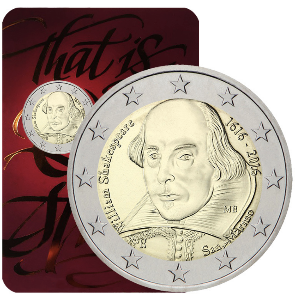 São Marino 2€ Shakespeare 2016 