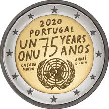 Portugal 2€ 75 anos Nações Unidas 2020