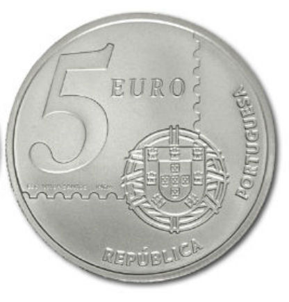 Portugal 5€ 150º Aniv do 1º Selo Postal 2003
