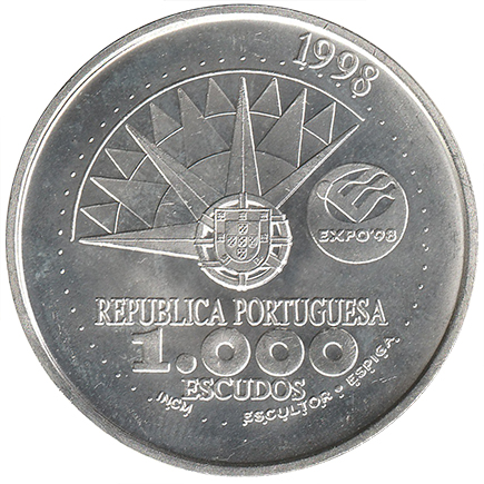 Portugal 1000$00 Escudos - Ano Internacional dos Oceanos de 1998
