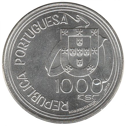 Portugal 1000$00 Escudos - Tratado de Tordesilhas de 1994