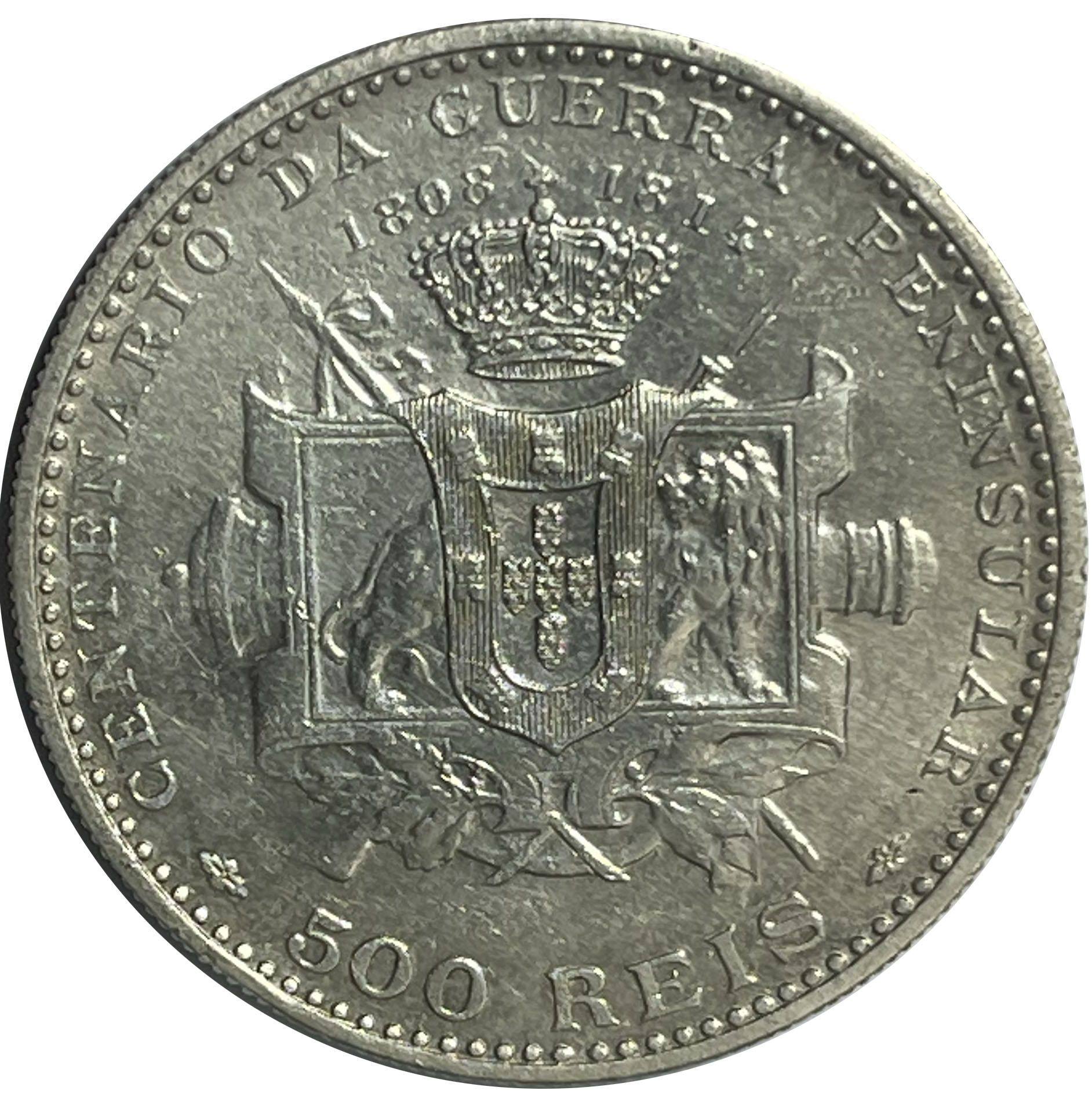 D. Manuel II 500 Réis de 1910 Guerra Penínsular