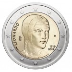 Itália 2€ Leonardo Da Vinci 2019